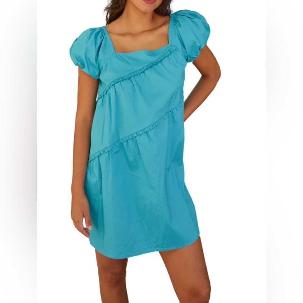 NEW Taylor Tillman shift Dress Aqua Medium
